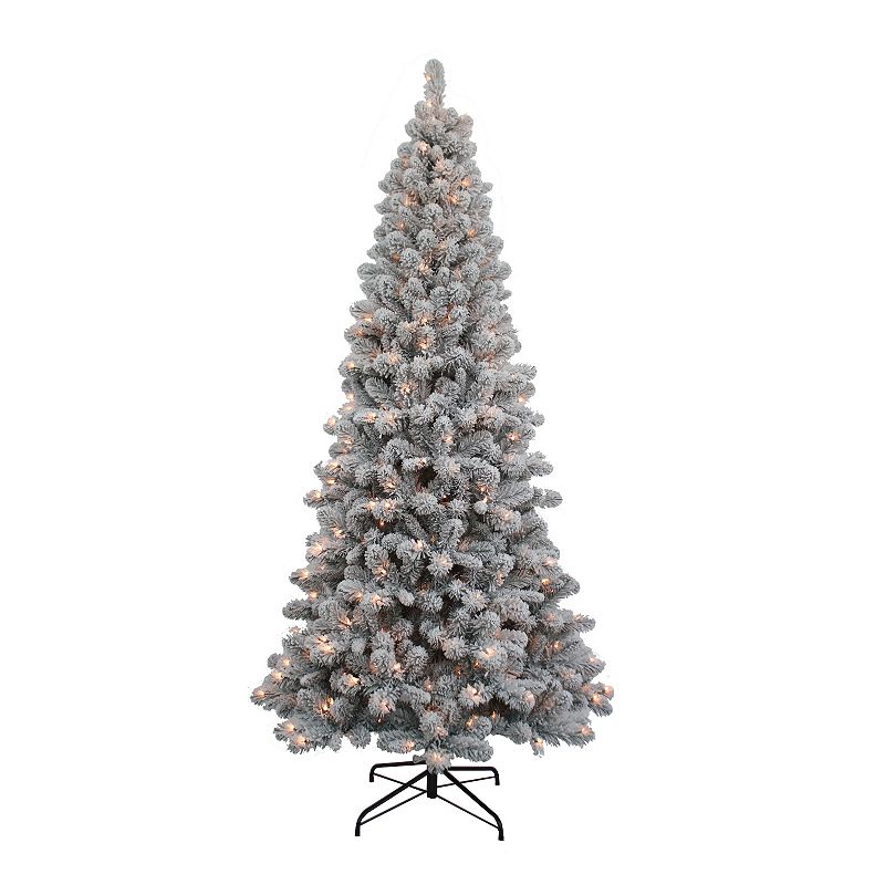 Kurt Adler 7-ft. Pre-Lit Clear New Brunswick Artificial Christmas Tree, Gre
