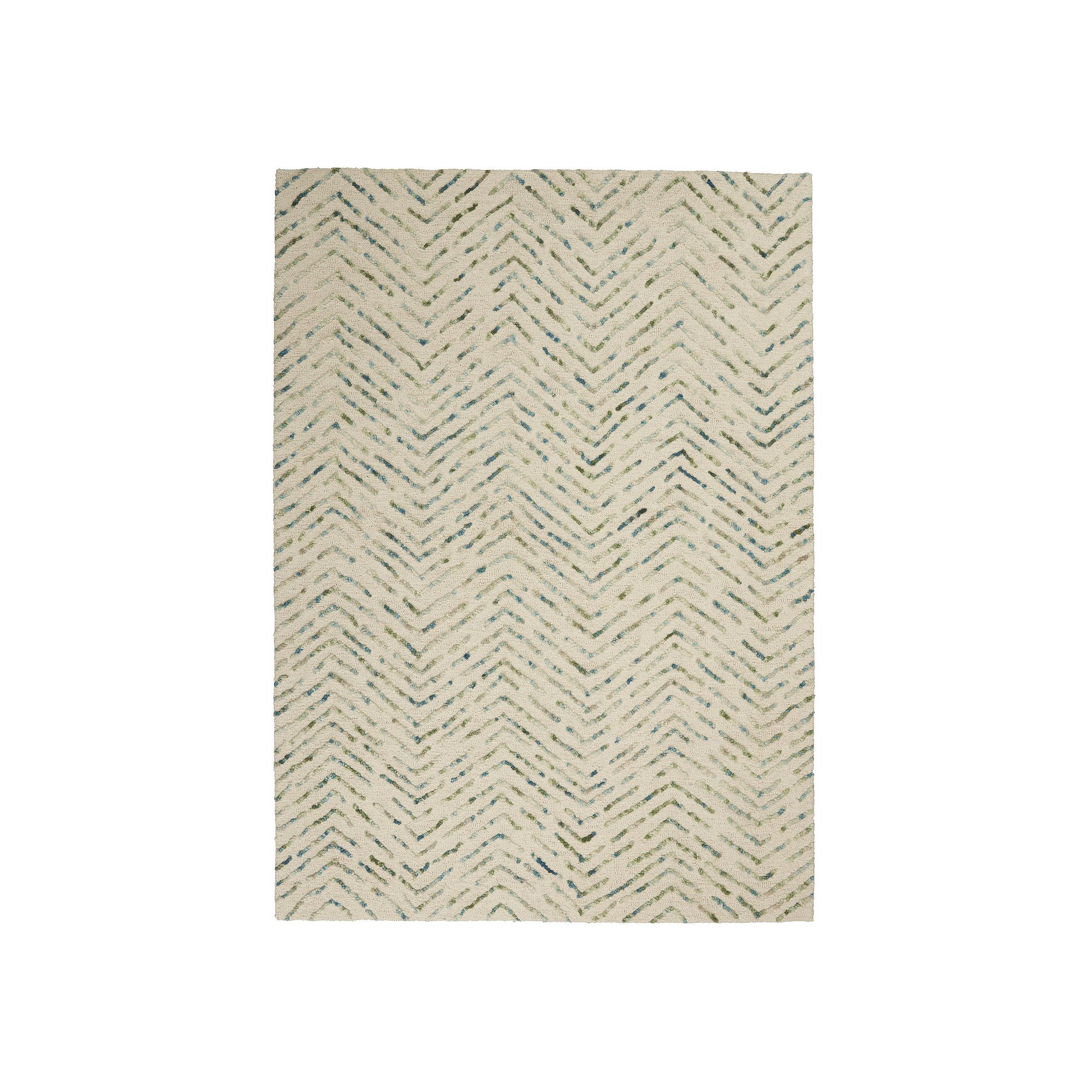 Nourison Vail Chevron Area Rug, Ivory Green