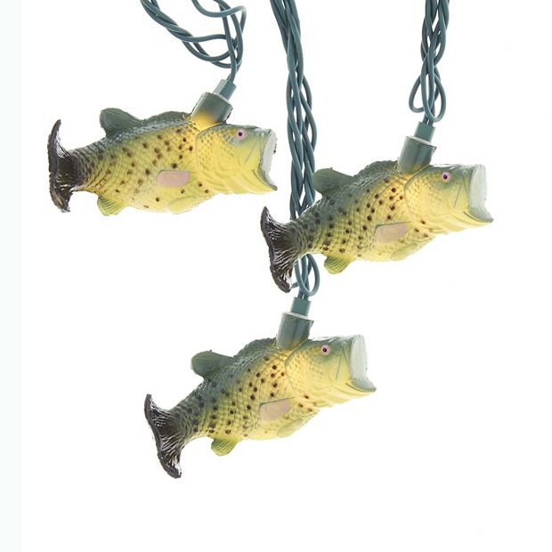 Kurt Adler 10-Light Bass Fish String Lights