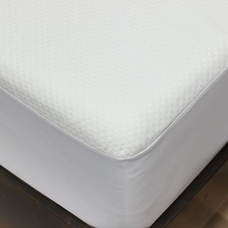 Dimple Knit Mattress Protector, White, Cal King