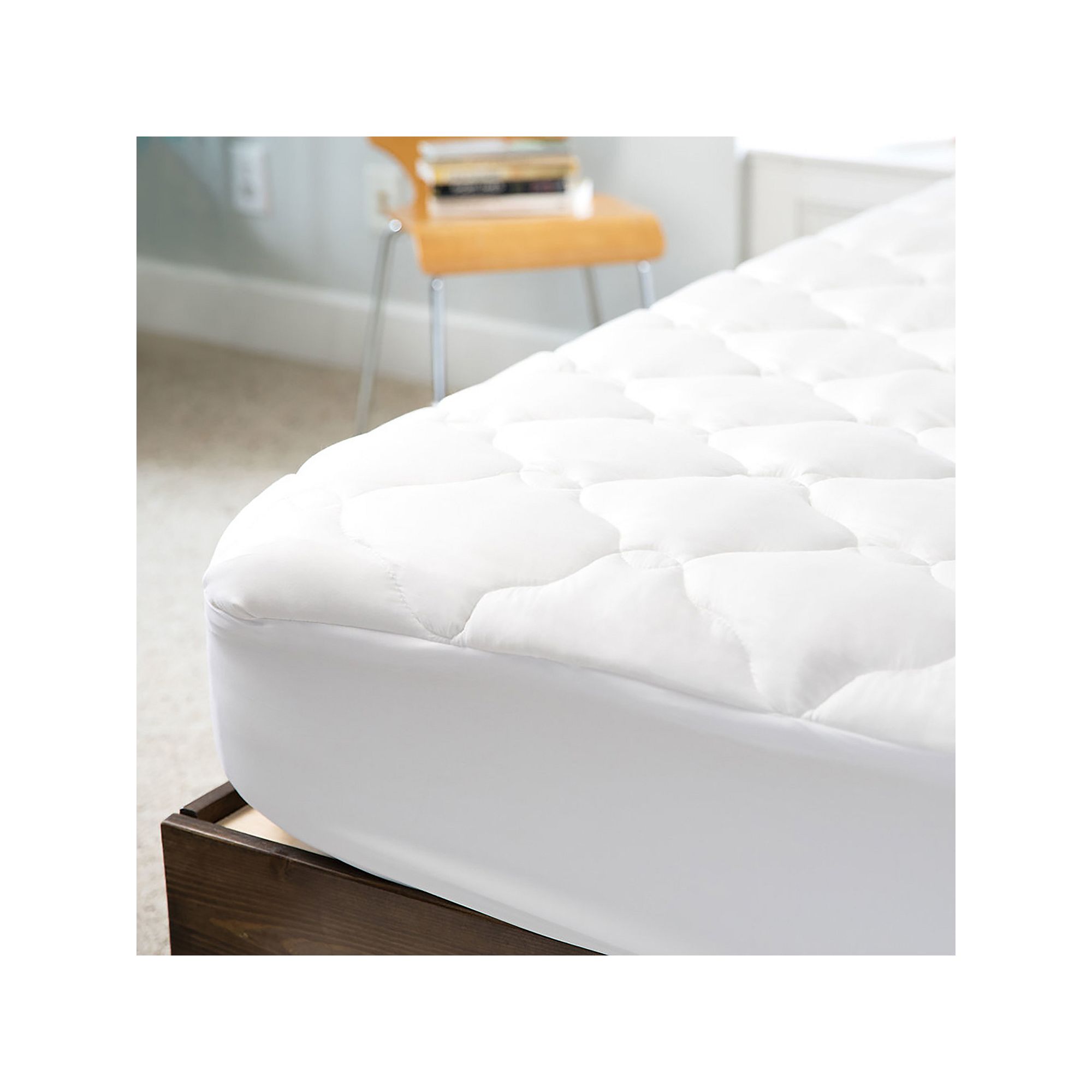 Plush Mattress Pad, White