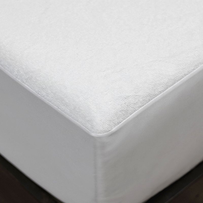 Terry Mattress Protector, White, Cal King