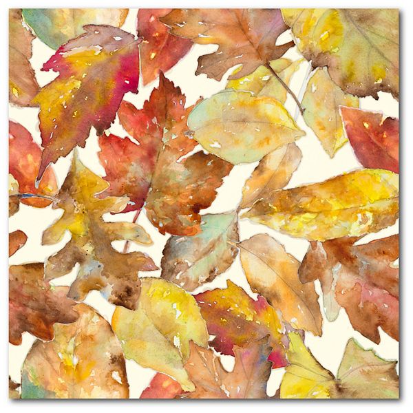Courtside Market Scattered Autumn Leaves Canvas Wall Art
