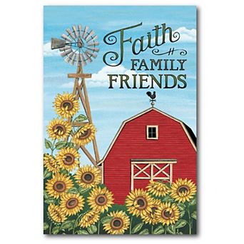 Courtside Market Faith Family Friends Barn Canvas Wall Art