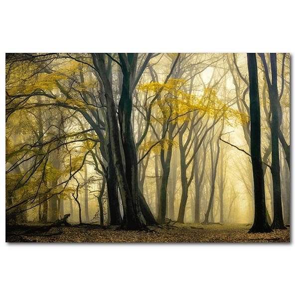 Courtside Market In Love with Golden Fall Canvas Wall Art