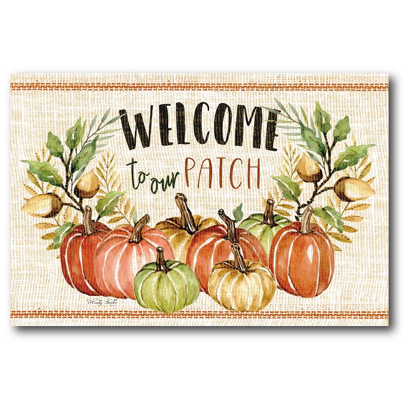 Courtside Market Welcome To Our Patch Canvas Wall Art, Multicolor, 24X36