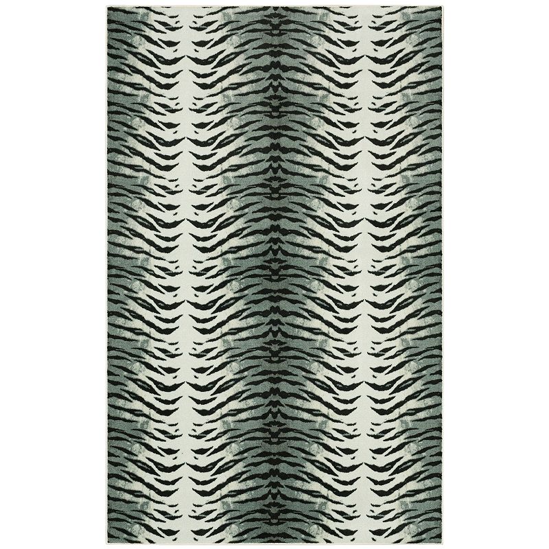 Mohawk Home Prismatic Faux Tiger Skin Rug, Black, 8X10 Ft