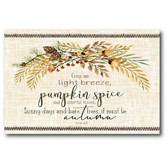 Courtside Market Pumpkin Spice Canvas Wall Art
