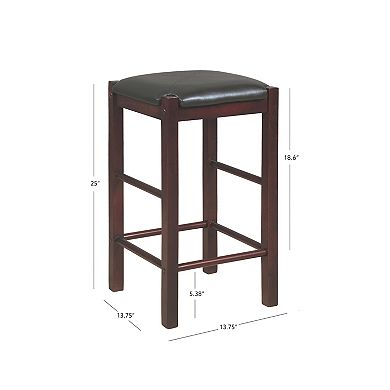 Linon Lancer Counter Stool 2-piece Set