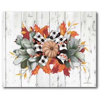 Courtside Market Orange Pumpkin Swag Canvas Wall Art