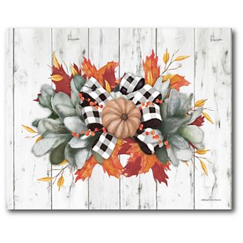 Courtside Market Orange Pumpkin Swag Canvas Wall Art
