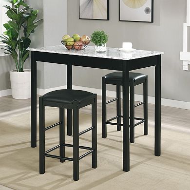 Linon Lancer Tavern Table & Stool 3-piece Set