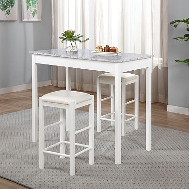 Linon Lancer Tavern Table & Stool 3-piece Set
