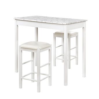 Linon Lancer Tavern Table & Stool 3 pc Set