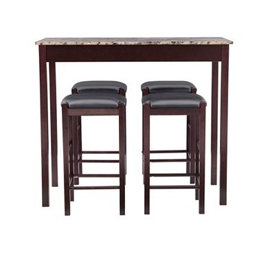 Linon Lancer Bar Table & Stool 5-piece Set