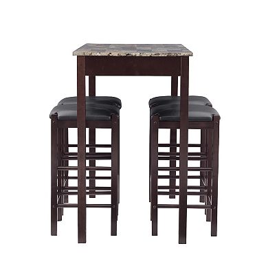 Linon Lancer Bar Table & Stool 5-piece Set