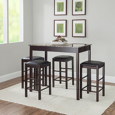 Linon Lancer Bar Table & Stool 5-piece Set