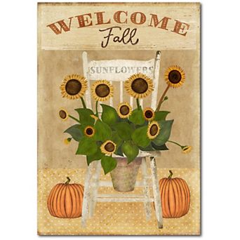 Courtside Market Fall Sunflower Chair Canvas Wall Art