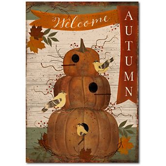 Courtside Market Pumpkin Birdhouse Canvas Wall Art