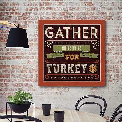 Courtside Market Give Thanks Turkey Canvas Wall Art