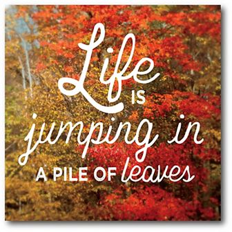 Courtside Market Jumping Leaves Canvas Wall Art