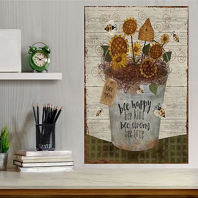 Courtside Market Bee Happy Canvas Wall Art