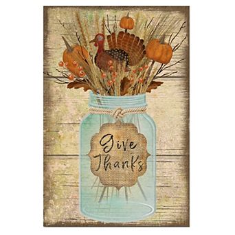Courtside Market Give Thanks Jar Canvas Wall Art