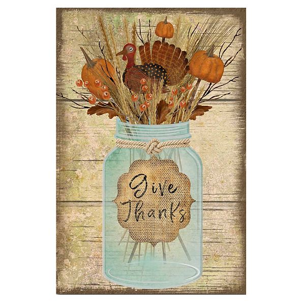 Courtside Market Give Thanks Jar Canvas Wall Art