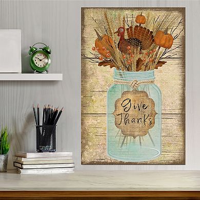 Courtside Market Give Thanks Jar Canvas Wall Art