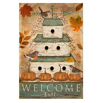 Courtside Market Welcome Fall Birdhouse Canvas Wall Art