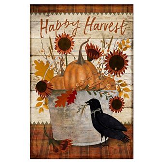 Courtside Market Happy Harvest Crow Canvas Wall Art