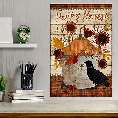 Courtside Market Happy Harvest Crow Canvas Wall Art