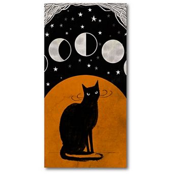 Courtside Market Moon & Cat Halloween Canvas Wall Art