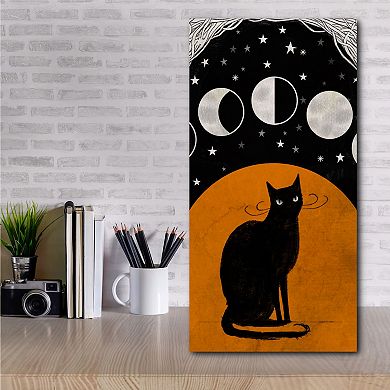 Courtside Market Moon & Cat Halloween Canvas Wall Art