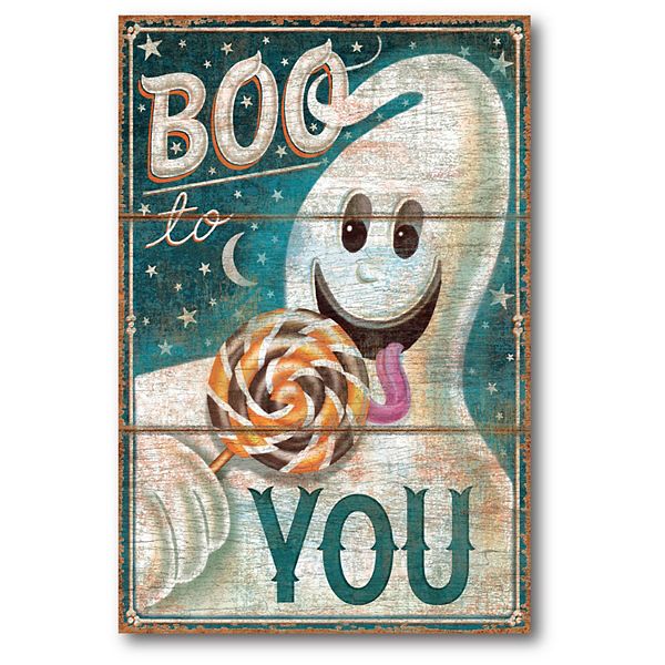 Courtside Market Happy Haunting Ghost Canvas Wall Art