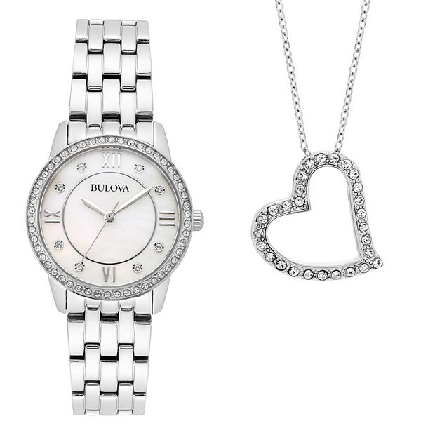 Bulova women's hotsell watch with hearts