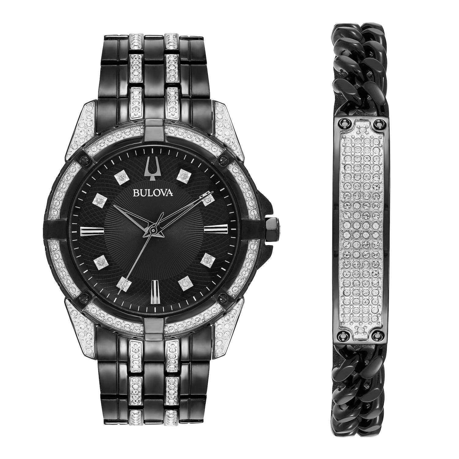 all black men's bulova watch