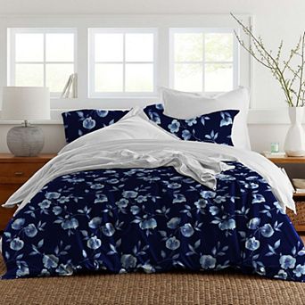 Pointehaven Cotton Fashion Sateen Water Petals Duvet Cover Set