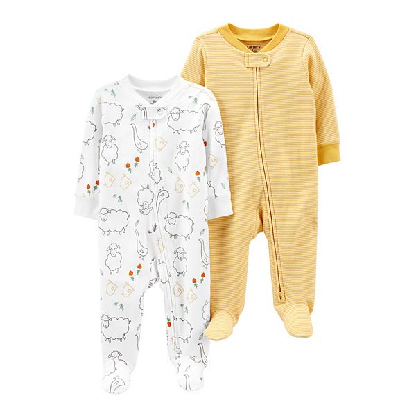 Baby Carter's 2-Pack Zip-Up Cotton Sleep & Play Set