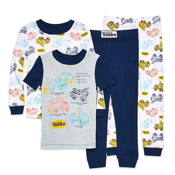 Toddler Boy Tonka Truck 4 Piece Pajama Set