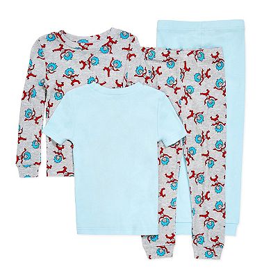Toddler Boy Cat in the Hat 4-Piece Pajama Set 