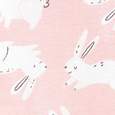 Carter's 5-Pack Floral Bunny Short-Sleeve Cotton Bodysuits - Pink