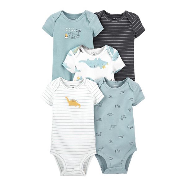 Carter's Baby Boy 5-Pack Short-Sleeve Bodysuits - Cars & Trucks