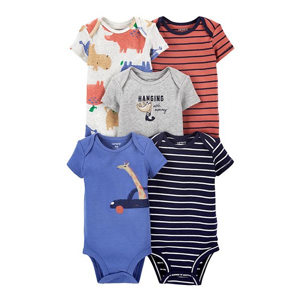 Baby Carter's 5-Pack Pattern Bodysuits