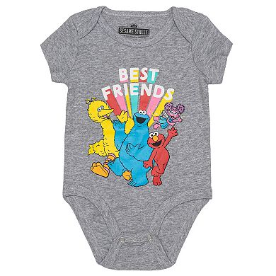 Baby Girl Sesame Street 3-pack Bodysuits