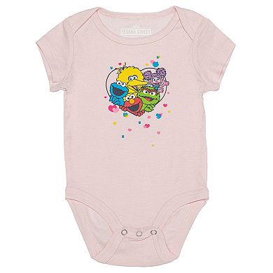 Baby Girl Sesame Street 3-pack Bodysuits