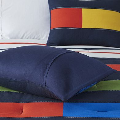 Intelligent Design Emmett Stripe Printed Comforter Set