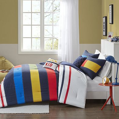 Intelligent Design Emmett Stripe Printed Comforter Set