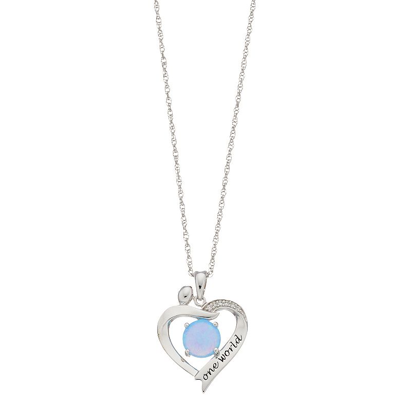 49727577 Sterling Silver Lab-Created Blue Opal & Lab-Create sku 49727577