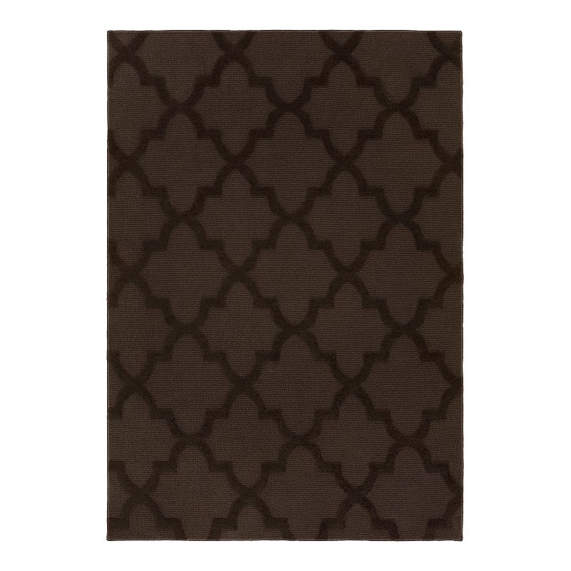 Garland Rug Quatro 5 Ft. x 7 Ft. Area Rug Mocha 